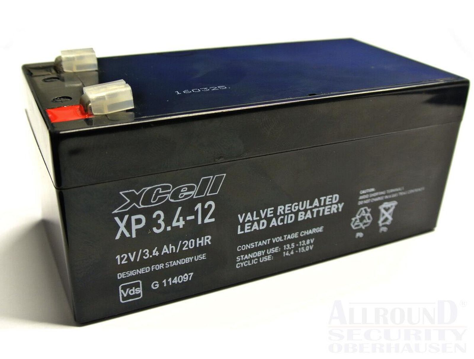 Akku Nachladbare versiegelte Blei-Gel Batterie 12V/3.2AH, 134x67x61mm 67mm über Pole