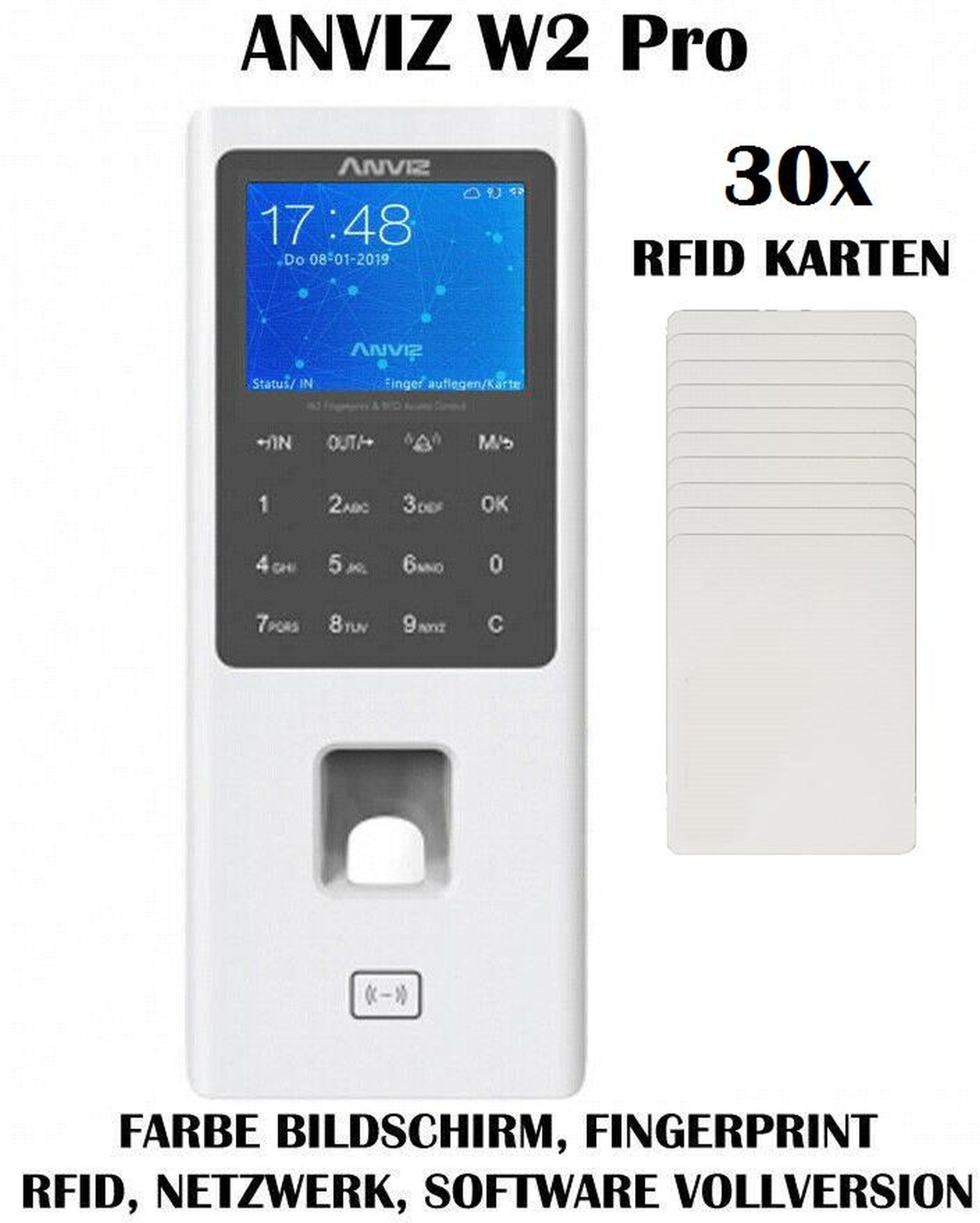 Anviz Zeiterfassung Netzwerk, WLAN, USB, Türöffner - Wählen Sie Ihre Konfiguration