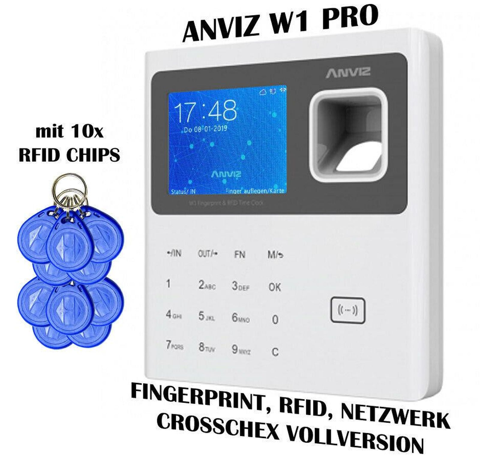 Anviz Zeiterfassung Netzwerk, WLAN, USB, Türöffner - Wählen Sie Ihre Konfiguration