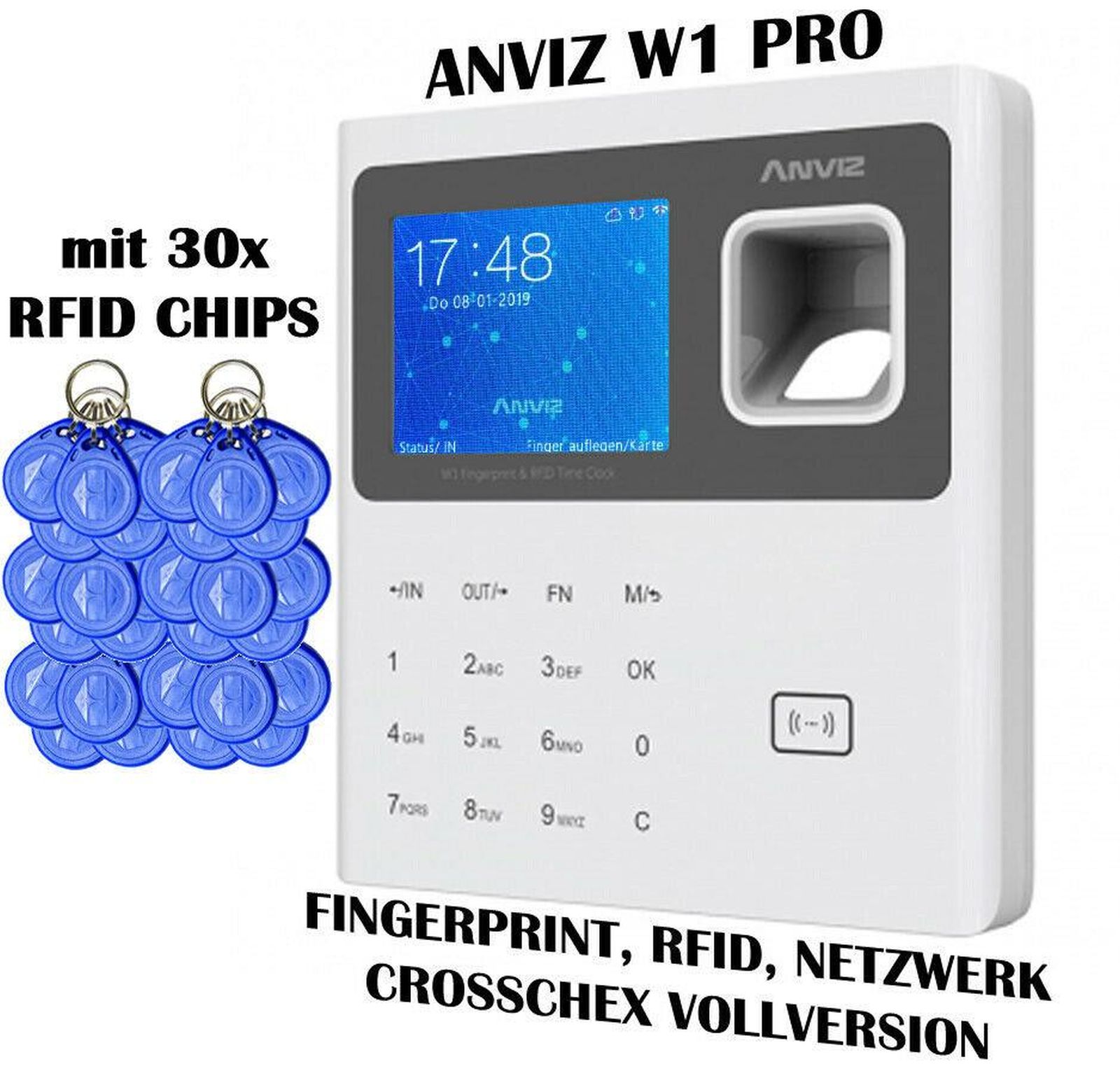 Anviz Zeiterfassung Netzwerk, WLAN, USB, Türöffner - Wählen Sie Ihre Konfiguration