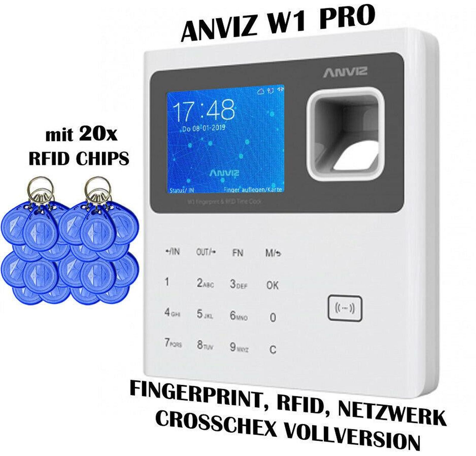 Anviz Zeiterfassung Netzwerk, WLAN, USB, Türöffner - Wählen Sie Ihre Konfiguration