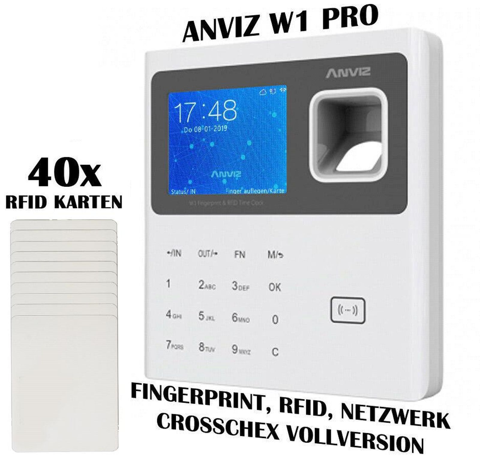 Anviz Zeiterfassung Netzwerk, WLAN, USB, Türöffner - Wählen Sie Ihre Konfiguration