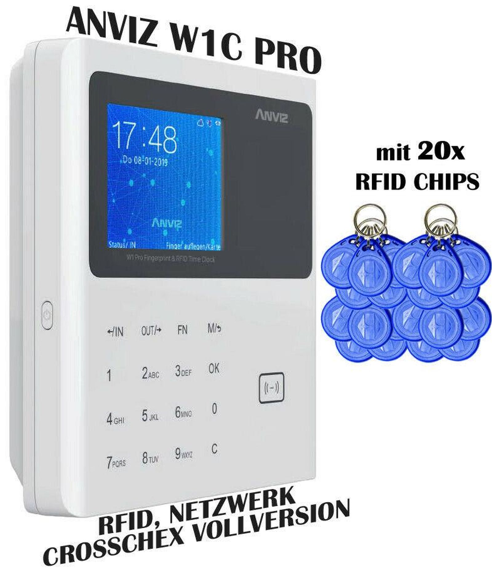 Anviz Zeiterfassung Netzwerk, WLAN, USB, Türöffner - Wählen Sie Ihre Konfiguration